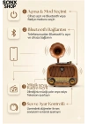 ® Gramofon Tasarımlı Nostaljik Bluetooth Radyo Hoparlör Müzik Çalar