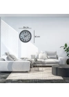 Gri 36 Cm Atlas Modern Tasarım Duvar Saati