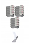 Gri Kadın Babet Çorap 15 çift