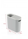 Gri Kapaklı WC Kağıtlıklı Çöp Kovası & Ofis Çöp Kovası 10 Lt