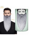 Gri Renk Lastikli Uzun Takma Sakal 40 cm