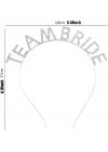 Gümüş Kaplama Kristal Taşlı Team Bride Taç 16x17 cm