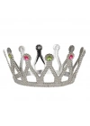 Gümüş Renk Çocuk Ve Yetişkin Uyumlu Kraliçe Tacı Prenses Tacı 8x25 Cm