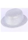 Gümüş Renk Yuvarlak Simli Plastik Parti Şapkası