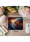 Güneş Işığı Lens Efektli Dünya Mouse Pad - 19x23 cm 2 mm Dikdörtgen İthal Baskılı Mouse Pad