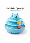 Hacıyatmaz Kedi Oyuncağı 3 Katlı Toplu Zeka Oyuncağı 20x21 cm – Devrilmez Interaktif Mama Oyuncağı