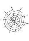 Halloween Cadılar Bayramı Örümcek Ağ Dekor Siyah