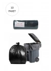 Hantal Boy Çöp Torbası 100 x 150 cm 10 Lu Rulo x 10 Paket = 100 Adet (Siyah)