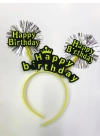 Happy Birthday Neon Renk Doğum Günü Tacı - 12 Adet