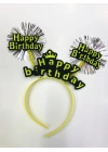 Happy Birthday Neon Renk Doğum Günü Tacı 12 Adet