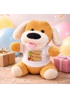 Happy Birthday Tişörtlü Peluş Köpek