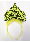 Happy Birthday Yazılı Neon Renk Taç 12 Adet