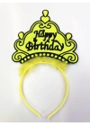 Happy Birthday Yazılı Neon Renk Taç 12 Adet