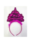 Happy Birthday Yazılı Neon Renk Taç 12 Adet