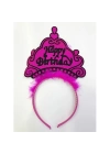 Happy Birthday Yazılı Neon Renk Taç 12 Adet