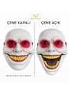 Hareketli Çene Mekanizmalı Korku Maskesi Kırmızı