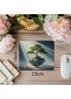 Havada Asılı Bonsai Temalı Mousepad - 19x23 cm 2 mm Dikdörtgen İthal Baskılı Mouse Pad