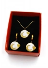 Hilal Kalp Set Kolye - Altın