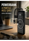 Hızlı Şarj Dijital Göstergeli Powerbankli Çoklu Şarj Özelliği