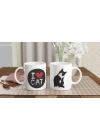 I Love Cat Yazılı Siyah-Beyaz Kedi Temalı Baskılı Kupa Bardak