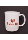 I Love You Baskılı Bardak