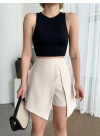 İki düğmeli şort etek S24046