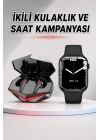 İkili Set Dev Kampanya Ucuz Kulaklık Ucuz Akıllı Saat Gürültü Önleyici Uzun Pil Ömrü