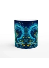 İkizler Burcu Baskılı Kahve Kupası - Astral Denizaltı Dünyası Vs3