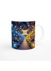 İkizler Burcu Baskılı Kahve Kupası - Ay ışığında Zodyak Bahçesi Vs2