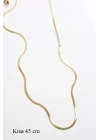 İnce İtalyan Zincir Çelik Kolye (45cm) - Altın