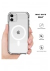 Iphone 12 Pro Max Kılıf Kamera Lens Korumalı Magsafe Destekli Şeffaf Darbe Emici Sert Kapak