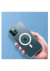Iphone 14 Kılıf Kamera Lens Korumalı Magsafe Destekli Şeffaf Darbe Emici Sert Kapak