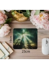 Işık Geçiren Bambu Ormanı Mousepad - 19x23 cm 2 mm Dikdörtgen İthal Baskılı Mouse Pad