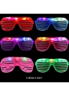 Işıklı Panjur Şeritli Led Parti Gözlüğü 6 Renk 6’lı Set
