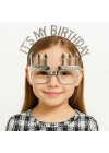 İt's My Birthday Yazılı Taç Ve Mum Şekilli Gözlük Seti Gümüş Renk