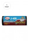 J-400 Jumbo Boy Çöp Torbası 80 x 110 cm 10 Lu Rulo x 5 Paket = 50 Adet (Siyah)