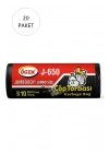 J-650 Jumbo Boy Çöp Torbası 80 x 110 cm 10 Lu Rulo x 20 Paket = 200 Adet (Siyah)