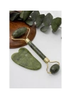 Jade Roller Gua Sha Taşı Seti
