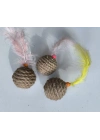 Jut Halat Örgü Kedi Oyun Topu 5 cm