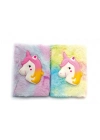 Kabartmalı Unicorn Tasarımlı Peluş Hatıra Defteri