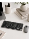 Kablosuz Bluetooth Klavye Mouse Seti Şarjlı Tablet Laptop Uyumlu