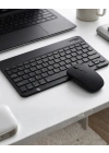 Kablosuz Bluetooth Klavye Mouse Seti Wireless Sessiz İnce Tasarım Çoklu Uyumlu