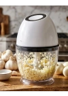 Kablosuz Mini Doğrayıcı 450 ML Şarjlı Sebze Doğrayıcı Paslanmaz Çelik Bıçaklı