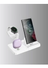 Kablosuz Şarj İstasyonu 4’ü 1 Arada iPhone Watch ve AirPods Uyumlu