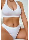 Kadın Beyaz Seamless Tanga Sütyen Takım