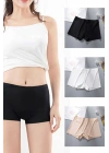 Kadın Dikişsiz Görünmez İz Yapmaz Mini Şort Boxer Beyaz