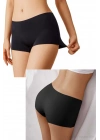 Kadın Dikişsiz Görünmez İz Yapmaz Mini Şort Boxer Siyah