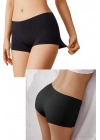 Kadın Dikişsiz Görünmez İz Yapmaz Mini Şort Boxer Siyah