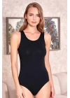 Kadın Geniş Askılı Çıtçıtlı Kancalı Body Siyah 2084B