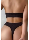 Kadın Kahverengi Seamless Tanga Sütyen Takım